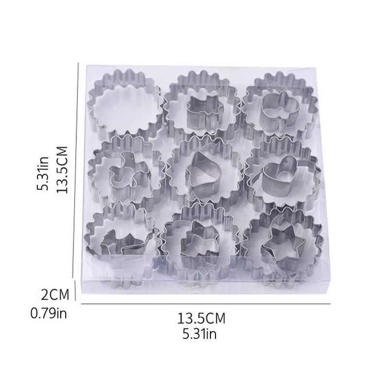 9-Piece Stainless Steel Christmas Cookie Cutter Set