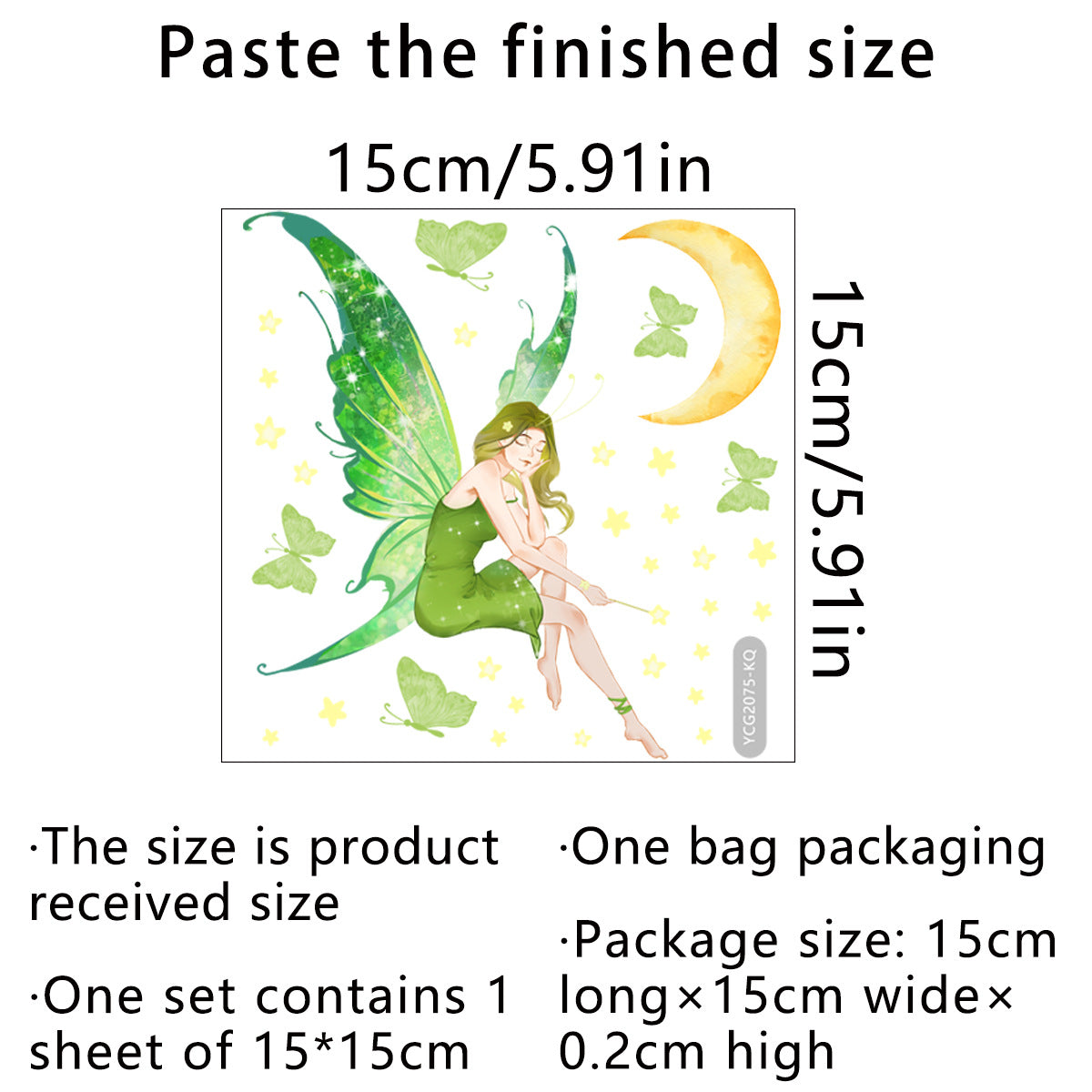 Luminous Flower Fairy Mermaid Butterfly Wall Sticker