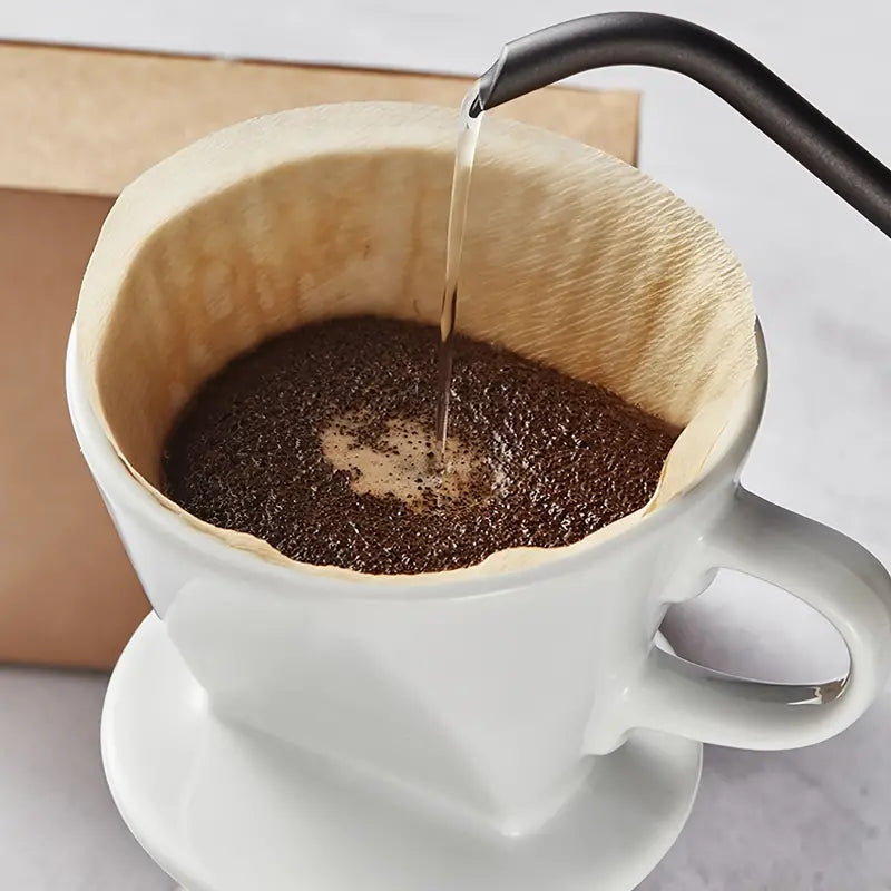 100pcs Disposable Natural Paper Coffee Filters