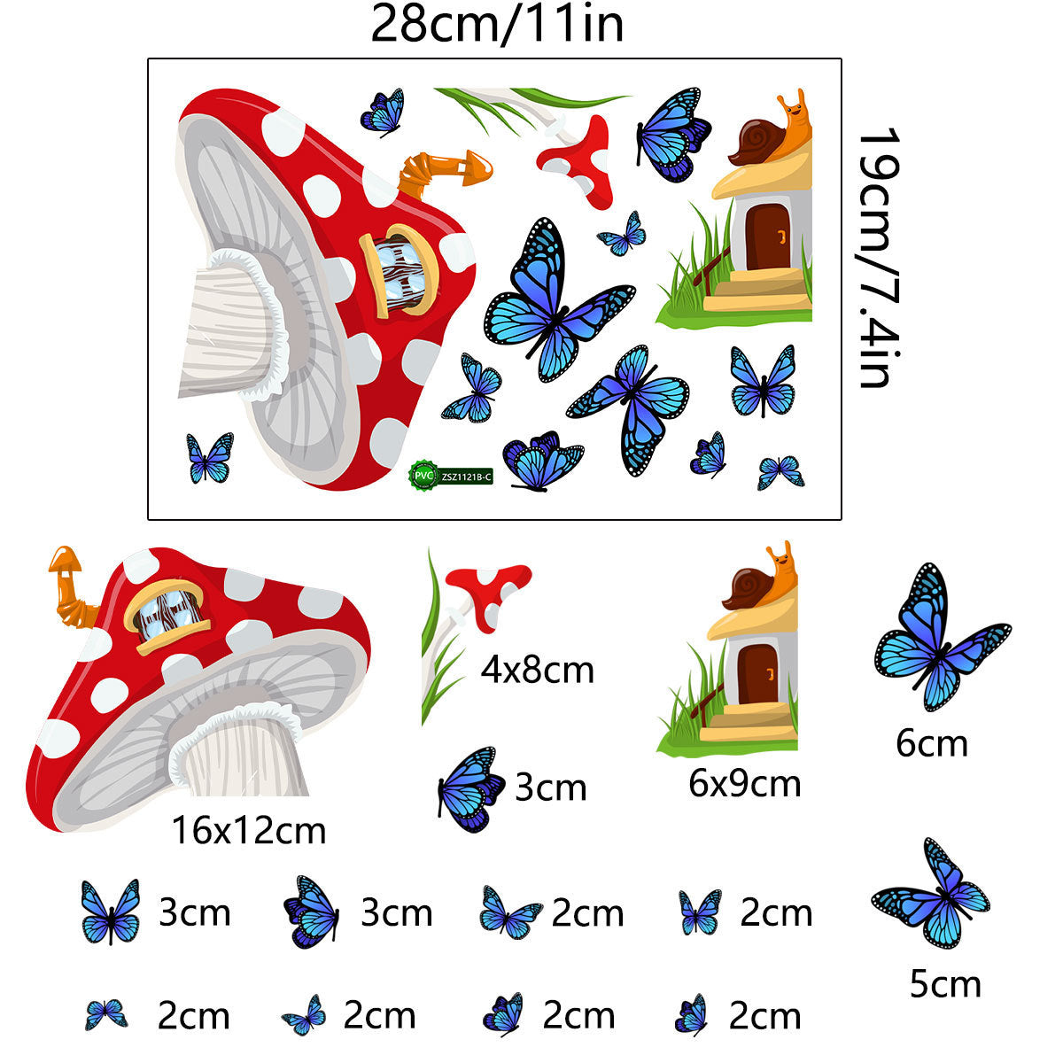 Luminous Flower Fairy Mermaid Butterfly Wall Sticker