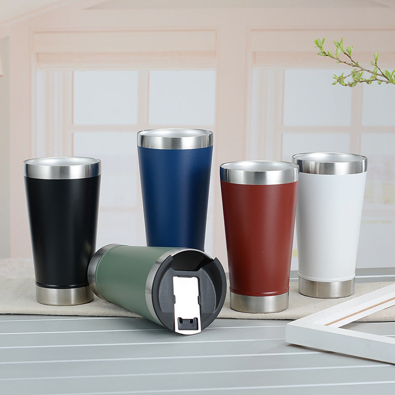 Vacuum Insulated Beer Mug - Stainless Steel Travel Cup