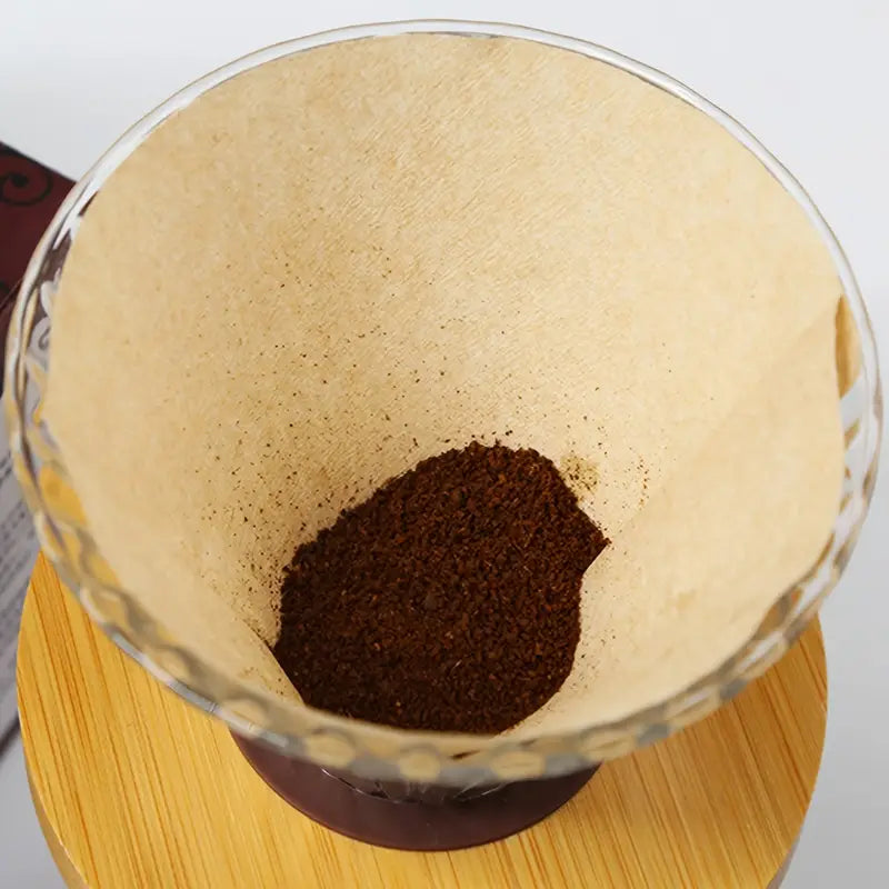 100pcs Disposable Natural Paper Coffee Filters
