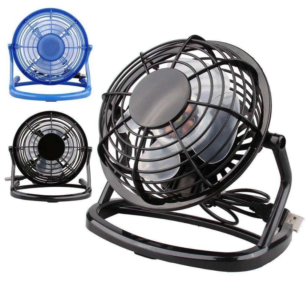 Portable USB Mini Desktop Fan with 180° Rotation