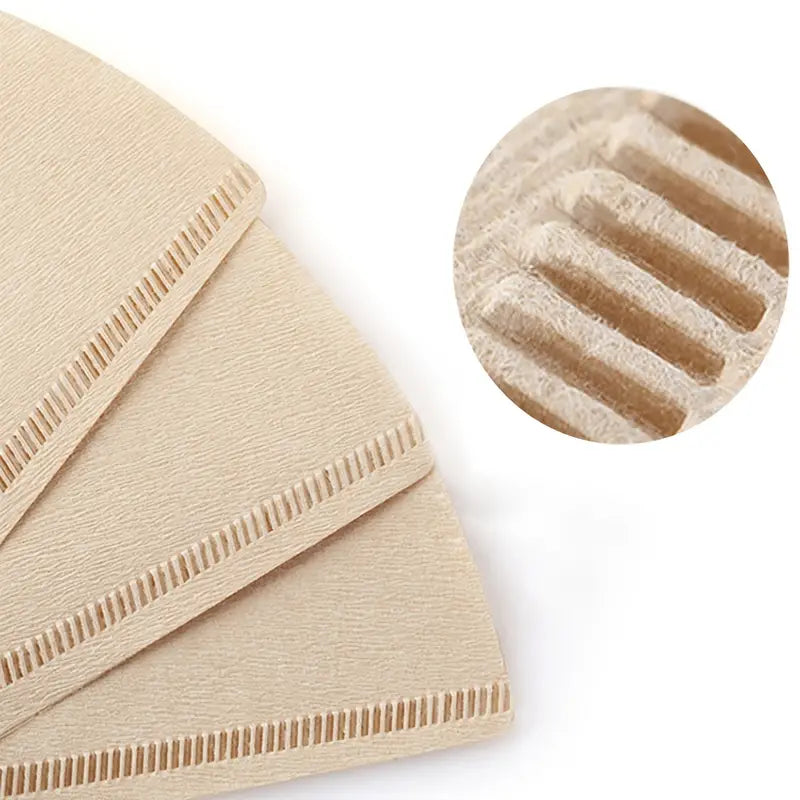 100pcs Disposable Natural Paper Coffee Filters