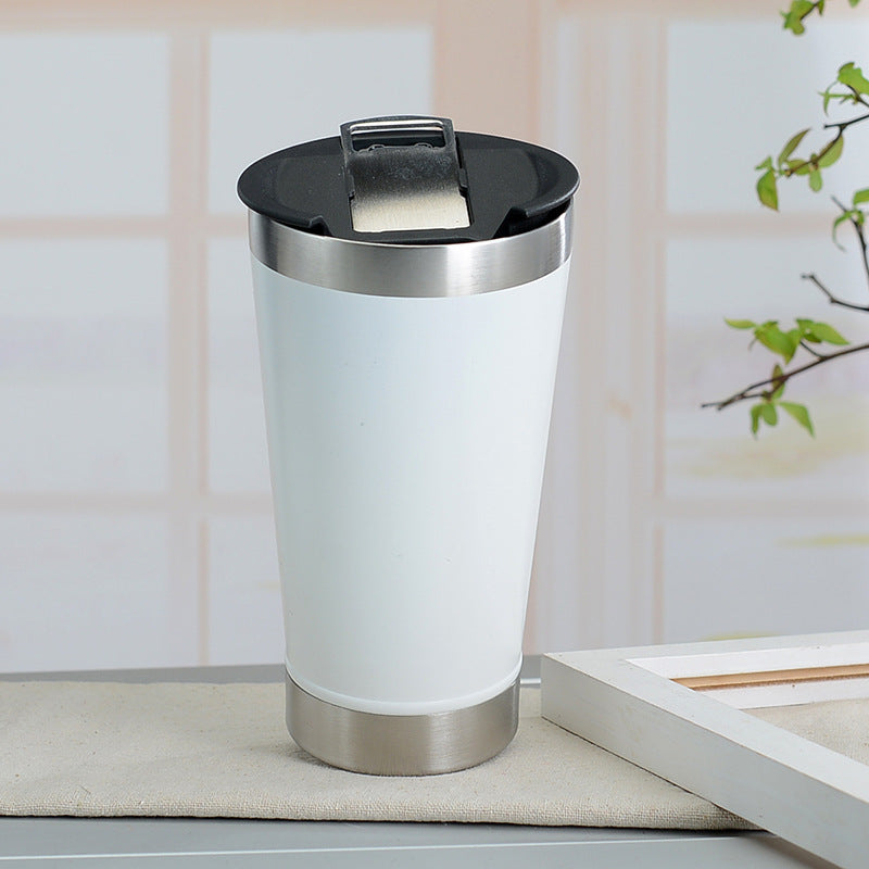 Vacuum Insulated Beer Mug - Stainless Steel Travel Cup